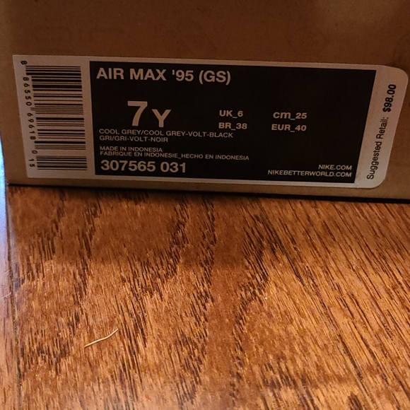 Nike Air Max 95 (GS) 7Y - Picture 6 of 6